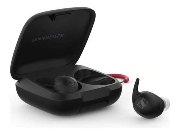 Sennheiser MOMENTUM Sport - True wireless-hörlurar med mikrofon - inuti örat - Bluetooth - aktiv brusradering - svart