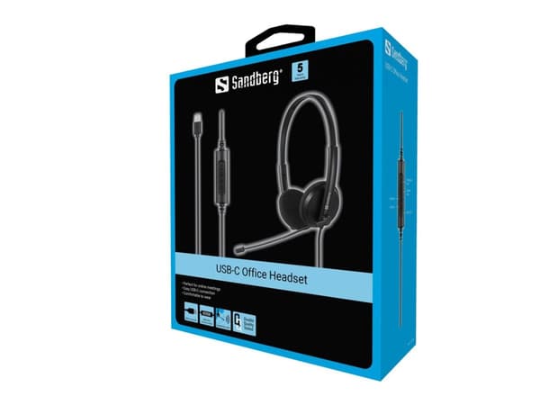 Sandberg - Headset - på örat - kabelansluten - USB-C