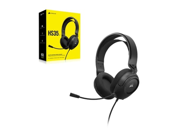 Corsair HS35 v2, Kabel, Spela, 470 g, Headset, Blå