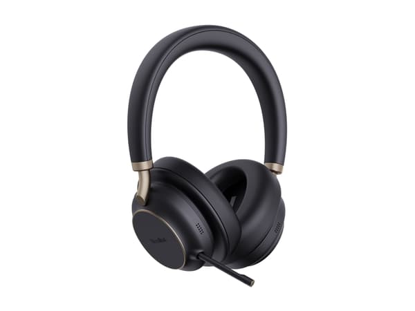 Yealink BH76 Plus - Hodesett - på øret / full størrelse - Bluetooth - trådløs - aktiv støydemping - USB-C via Bluetooth-adapter - svart - UC-sertifis