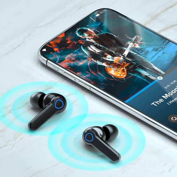 Kruger & Matz M19 trådlösa in-ear-hörlurar med powerbank