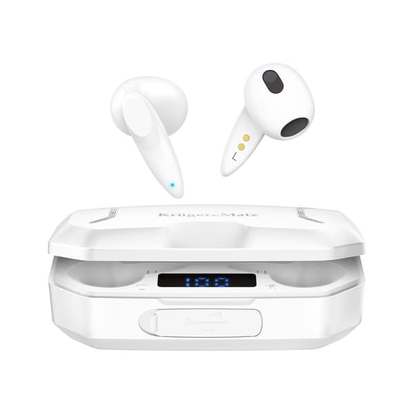 Kruger & Matz M6 langattomat in-ear kuulokkeet virtapankilla - valkoinen