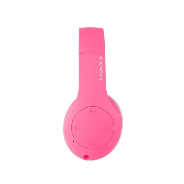 Kruger & Matz trådløse on-ear høretelefoner til børn, Street Kids model, pink