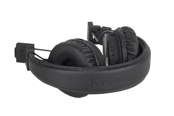 Kruger & Matz trådlösa on-ear-hörlurar, Wave BT-modell, svarta