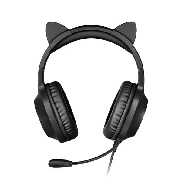 Kruger & Matz Gamer Kids on-ear gaming hovedtelefoner til børn, sorte