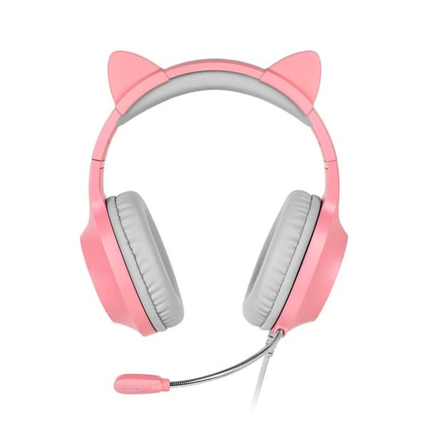 Kruger & Matz Gamer Kids on-ear pelikuulokkeet lapsille, vaaleanpunainen
