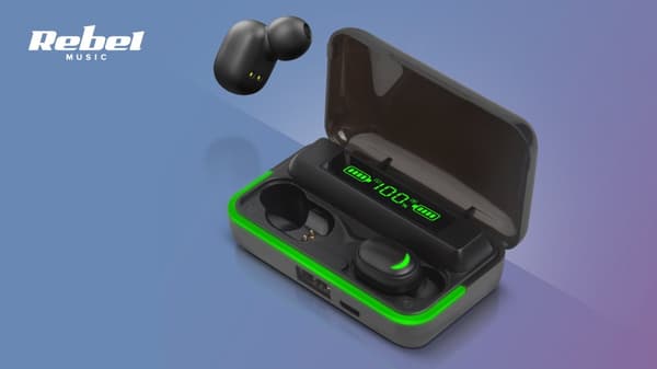 Rebel SN-E10 trådlösa in-ear-hörlurar med powerbank
