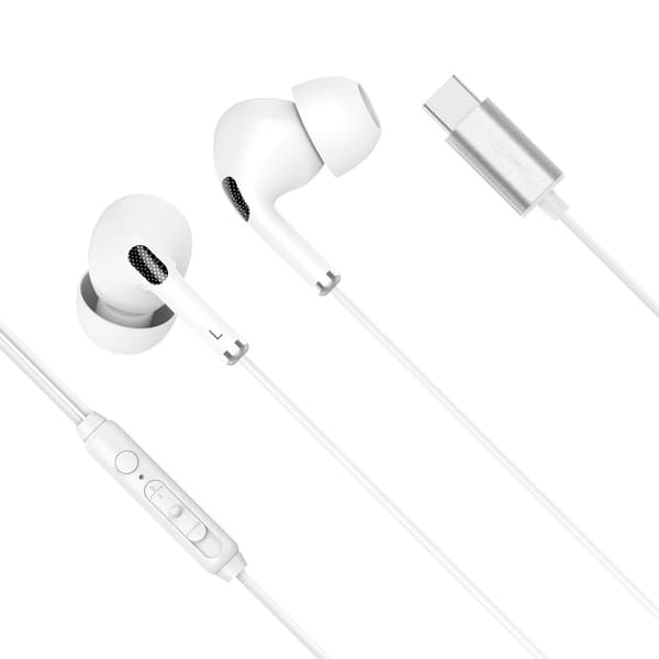 Kruger & Matz C1 in-ear kuulokkeet mikrofonilla USB-C:lle, valkoinen