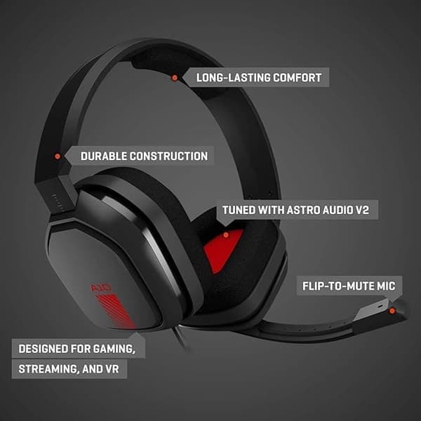 ASTRO Gaming A10 langallinen pelikuuloke, kevyt ja vaurioitumaton, ASTRO Audio, 3,5 mm:n ääniliitäntä, Xbox Series X|S, Xbox One, PS5, PS4, Nintendo S