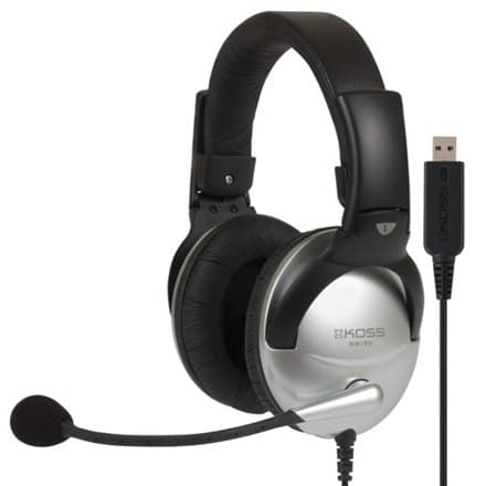 Koss | SB45 USB | Spelhörlurar | Trådbunden | On-Ear | Mikrofon | Brusreducering | Silver/svart