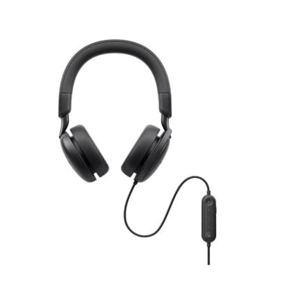 Dell | Pro Wired On-Ear Headset | WH5024 | Inbyggd mikrofon | ANC | USB Typ-A | Svart