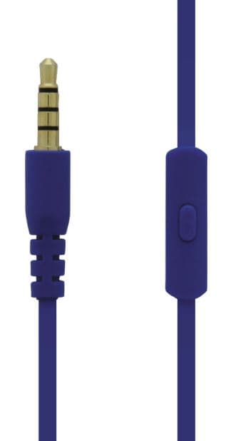Høretelefoner, in-ear med mikrofon, blå
