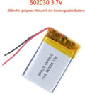 Pikkukuva 2 / 4: Yunique - litiumakku 3.7V 250mAh malli 502030 | Suojapiirin kanssa | Ladattava, yhteensopiva Bluetooth- ja TWS-kuulokkeiden kanssa
