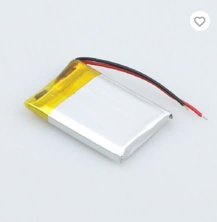 Yunique - Lithium batteri 3.7V 300mAh Model 402535 | Med beskyttelseskredsløb | Genopladelig, kompatibel med Bluetooth- og TWS-øretelefoner