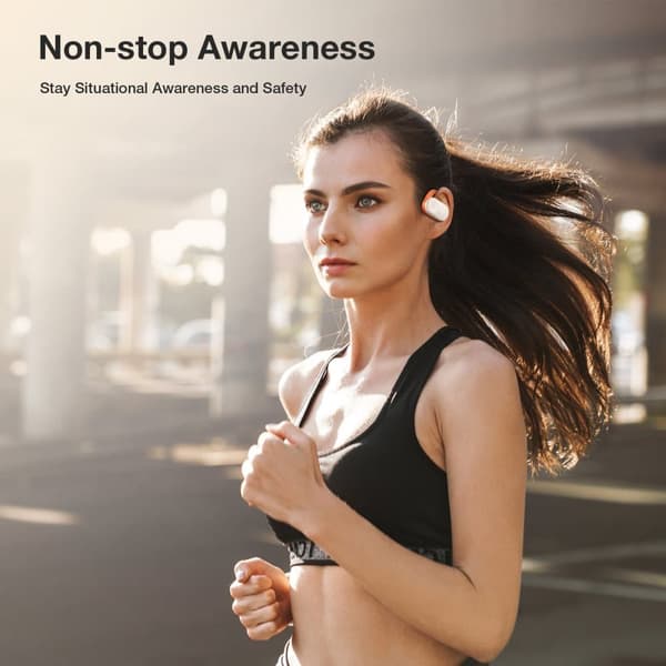 Avoimet korvakuulokkeet bluetooth-kuulokkeet 16,2 mm basso 50 h pitkä akunkesto ENC HD -puhelut Comfort Wear korvakoukut Kuulokkeet, oranssi