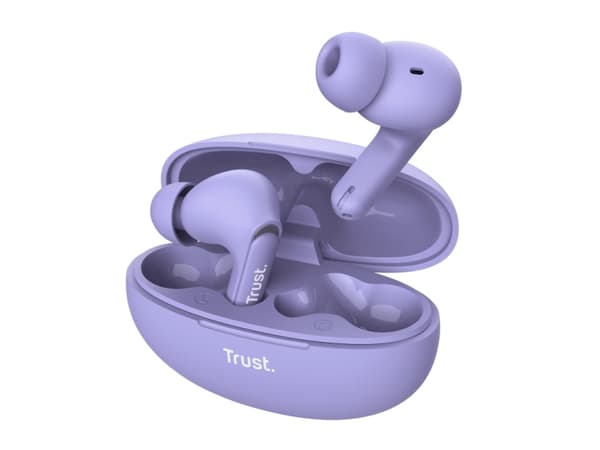 Trust Yavi - True wireless-hörlurar med mikrofon - inuti örat - Bluetooth - lila