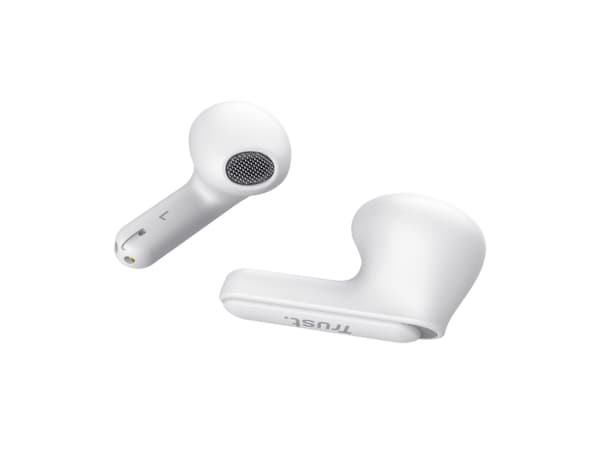 Trust Yavi - True wireless-hodetelefoner med mikrofon - i øret - Bluetooth - hvit