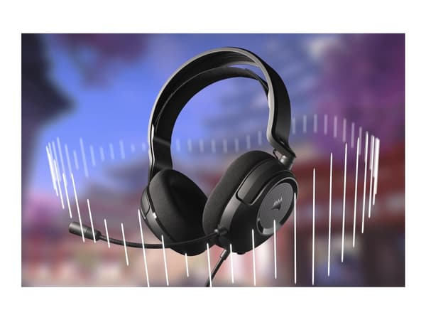 CORSAIR Gaming HS35 SURROUND v2 - Hodesett - full størrelse - kablet - 3,5 mm jakk
