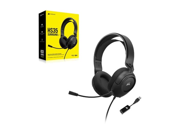 CORSAIR Gaming HS35 SURROUND v2 - Hodesett - full størrelse - kablet - 3,5 mm jakk