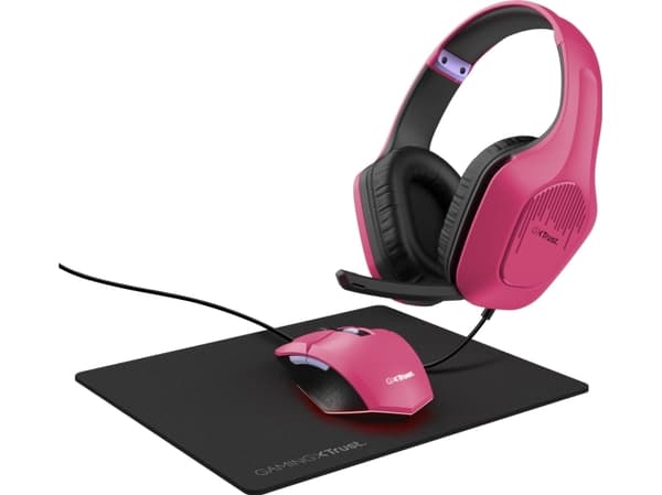 HEADSET +MOUSE+MOUSEPAD GXT 790 PINK 25179 TRUST