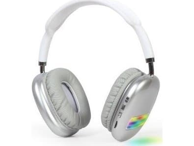 GMB Audio - Hörlurar med mikrofon - fullstorlek - Bluetooth - trådlös, kabelansluten - 3,5 mm kontakt - vit