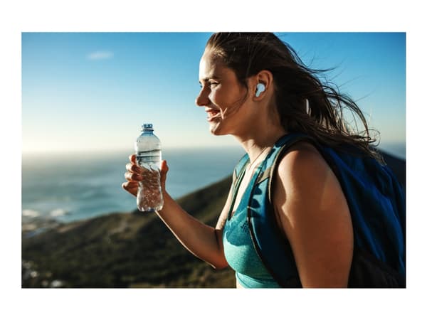 Creative Zen Air Pro - True wireless-hodetelefoner med mikrofon - i øret - Bluetooth - aktiv støydemping - hvit, svart