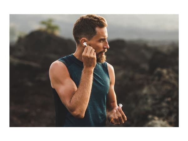 Creative Zen Air Pro - True wireless-hodetelefoner med mikrofon - i øret - Bluetooth - aktiv støydemping - hvit, svart