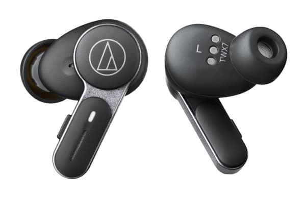 Audio-Technica ATH-TWX7 - True wireless-hörlurar med mikrofon - inuti örat - Bluetooth - aktiv brusradering - asksvart