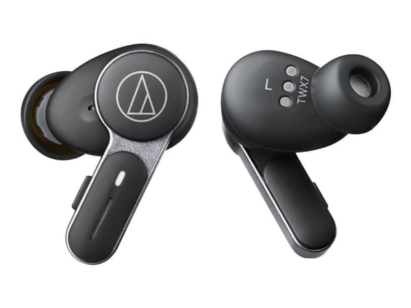 Audio-Technica ATH-TWX7 - True wireless-hörlurar med mikrofon - inuti örat - Bluetooth - aktiv brusradering - asksvart