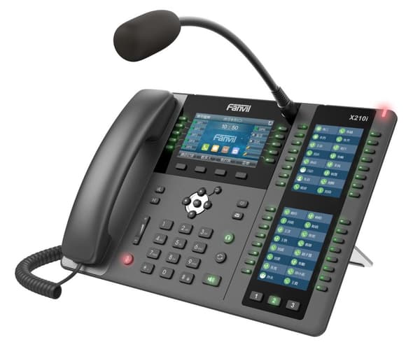 Fanvil X210i | VoIP-telefon | IPV6, HD Audio, Bluetooth, RJ45 1000Mb/s PoE, 3x LCD-skærm