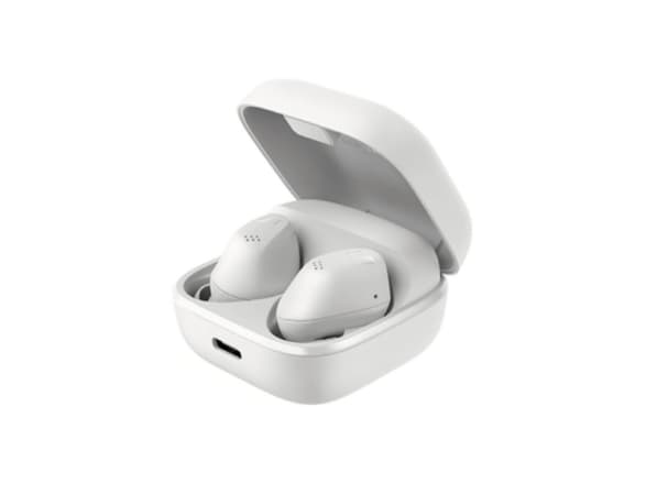 Sennheiser ACCENTUM - True wireless-hodetelefoner med mikrofon - i øret - Bluetooth - aktiv støydemping - hvit