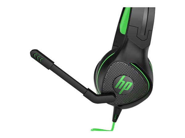 HP Pavilion Gaming 400 - Hodesett - full størrelse - kablet - 3,5 mm jakk - lysegrønn