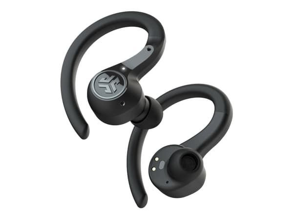 JLab Audio Epic Air Sport ANC - True wireless-hodetelefoner med mikrofon - i øret - over-øret-montering - Bluetooth - aktiv støydemping - svart