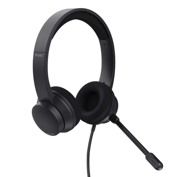 Hovedtelefoner med mikrofon Trust 25089 Sort