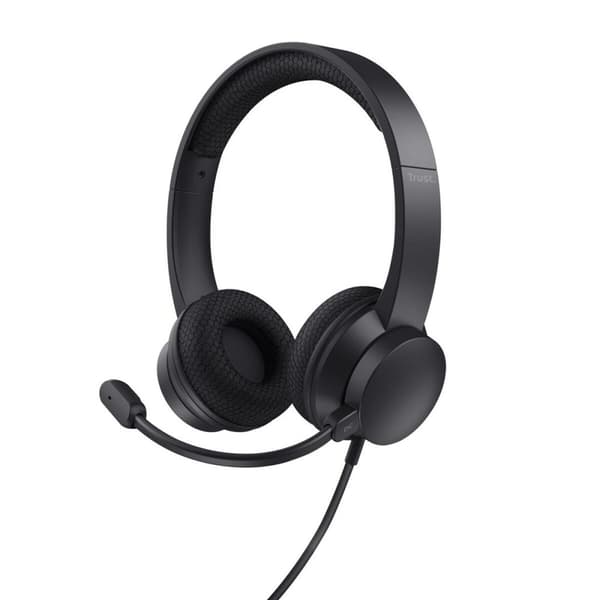 Hovedtelefoner med mikrofon Trust 25089 Sort