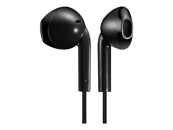 JVC HA-FR17UC - Hörlurar med mikrofon - inuti örat - kabelansluten - USB-C - svart