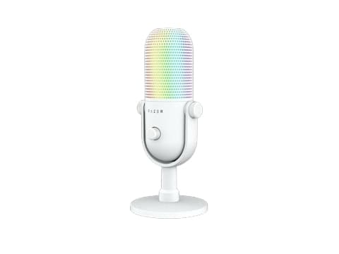 Razer Seiren V3 Chroma White - RGB USB-mikrofon med tap-to-mute-funktion (RZ19-05060200-R3M1)