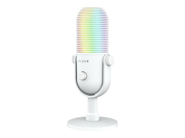 Razer Seiren V3 Chroma White - RGB USB-mikrofon med tap-to-mute-funktion (RZ19-05060200-R3M1)