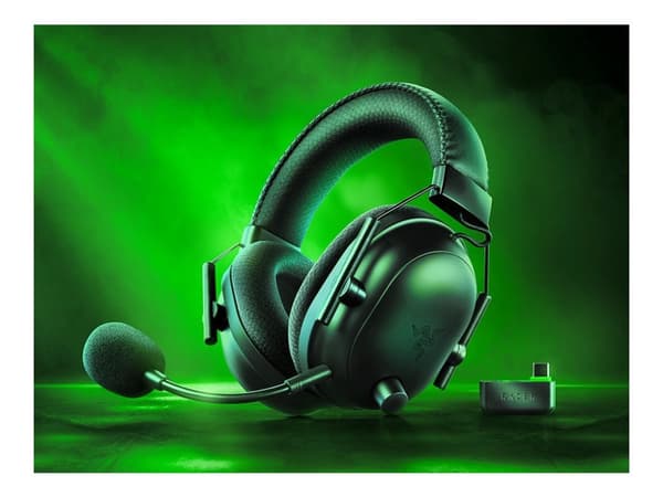 Razer BlackShark V2 Pro for Xbox - Hodesett - full størrelse - Bluetooth / 2,4 GHz radiofrekvens - trådløs - USB-C - lydisolerende - svart