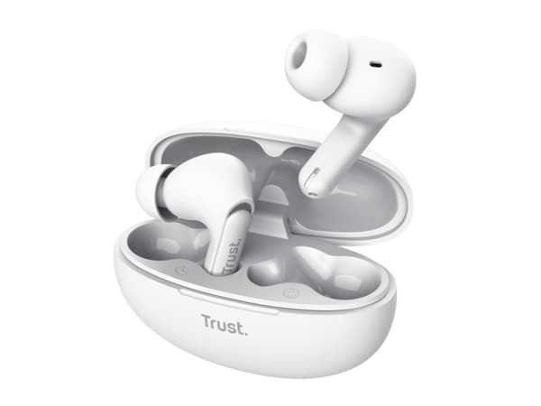 Trust Yavi, True Wireless Stereo (TWS), 20 - 20000 Hz, Calls/Music, 37 g, Headset, White