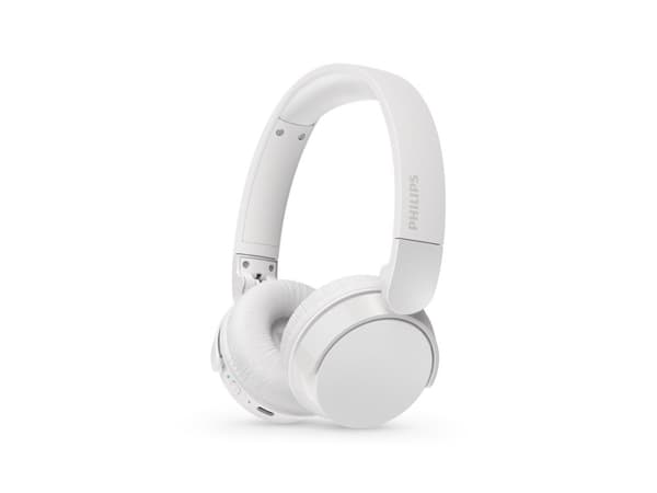 Philips TAH4209WT - Hörlurar med mikrofon - montering över örat - Bluetooth - trådlös - silkesvit