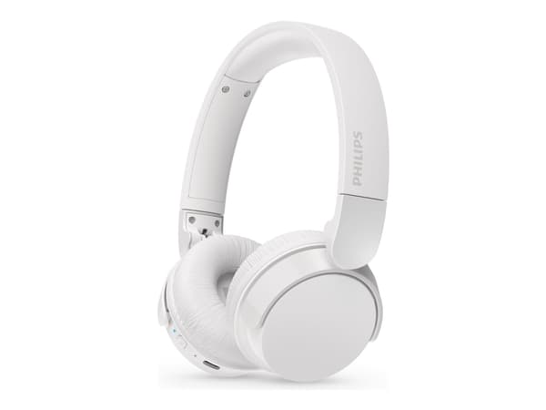 Philips TAH4209WT - Hörlurar med mikrofon - montering över örat - Bluetooth - trådlös - silkesvit