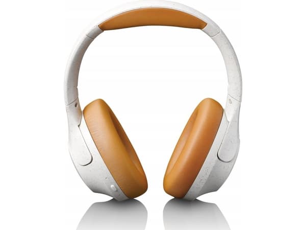 Lenco HPB-830GY - Trådløse Bluetooth®-hodetelefoner med aktiv støyreduksjon og innebygde mikrofoner - grå/hvit (HPB830GY)