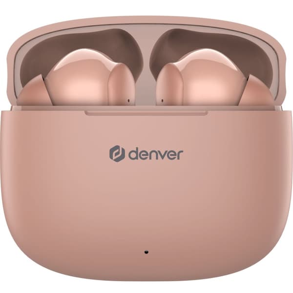 Denver TWE-48DR Ekte trådløse Bluetooth-hodetelefoner med ladeetui
