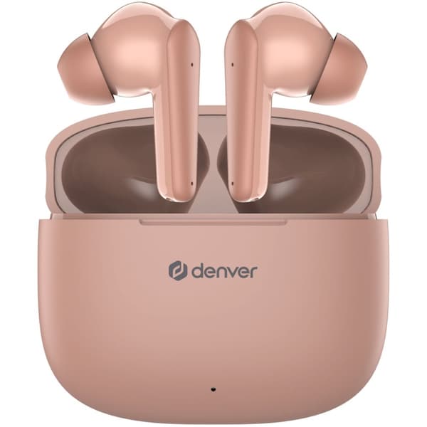 Denver TWE-48DR Ekte trådløse Bluetooth-hodetelefoner med ladeetui