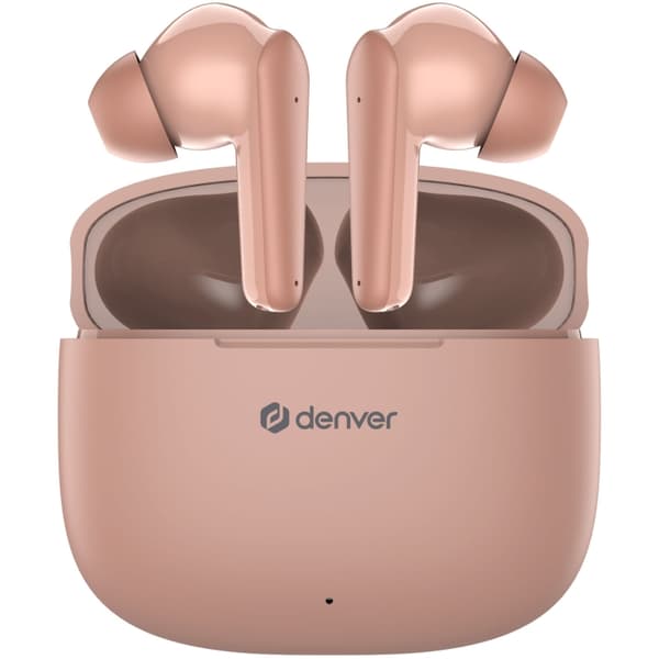 Denver TWE-48DR Ekte trådløse Bluetooth-hodetelefoner med ladeetui