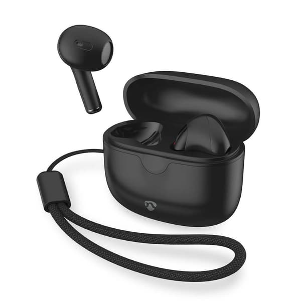 Nedis Fullt Trådløse hodetelefoner | Bluetooth® | Maksimal batteritid: 16 timer | Touch kontroll | Ladeboks | Trådløs ladeetui | Innebygd mikrofon | S