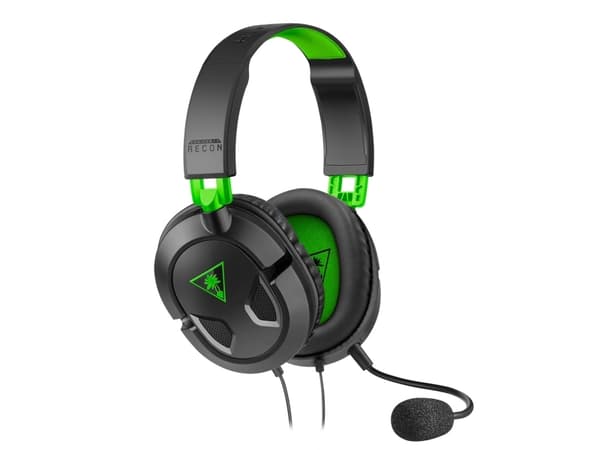 Turtle Beach Recon 50, Koblet med ledninger (ikke trådløs), 20 - 20000 Hz, Spilling, Hodesett, Sort, Grønn