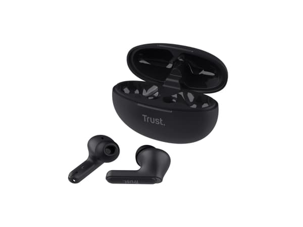 Trust Yavi - True wireless-hörlurar med mikrofon - inuti örat - Bluetooth - svart