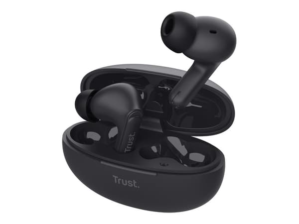Trust Yavi - True wireless-hörlurar med mikrofon - inuti örat - Bluetooth - svart